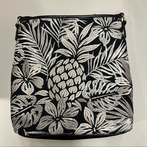 Crossbody bag metallic threading pineapple Hawaii